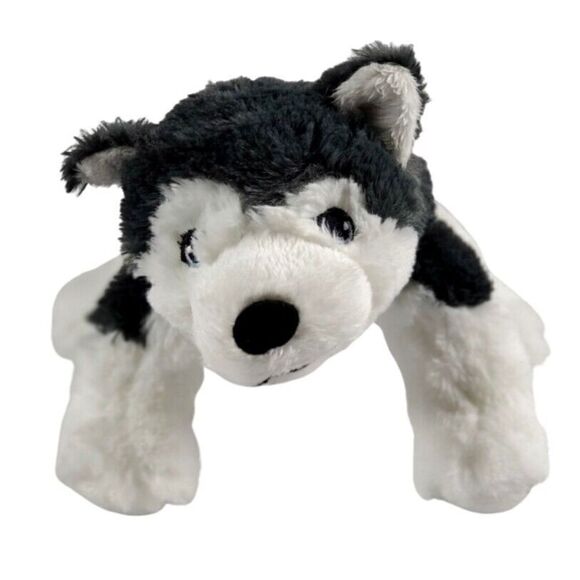 Ikea Livlig Siberian Husky Plush Wolf Dog Puppy Toy Realistic Floppy Furry Grey - Picture 8 of 8